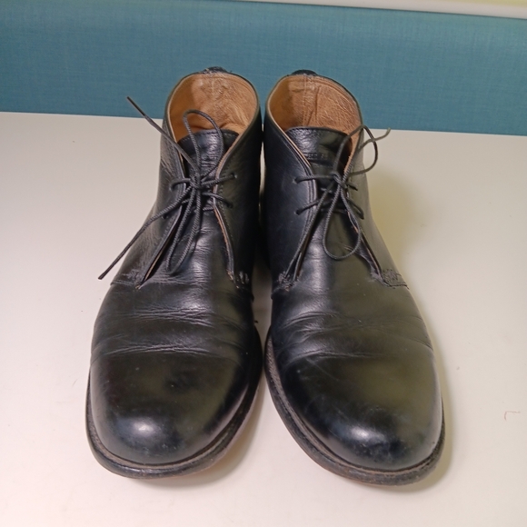 Frye Boots Mens 9.5 Black Phillip Chukka Leather Lace Up Ankle 87533 - Picture 3 of 14